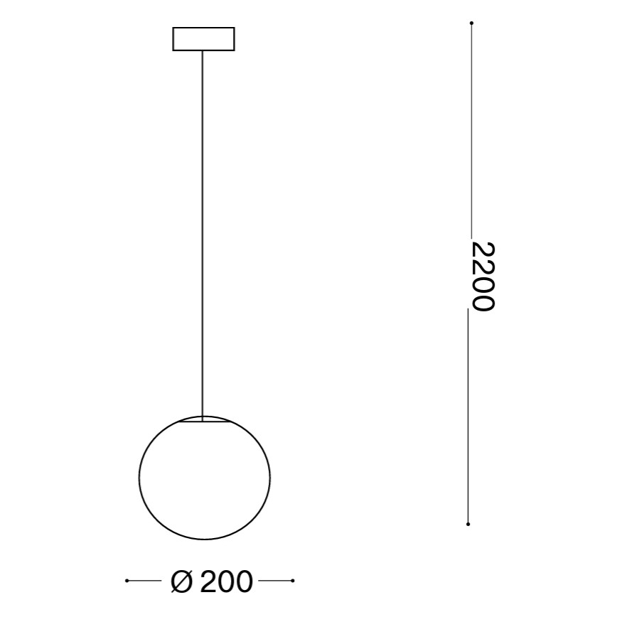 Ideal Lux - Lestenec na kablu MAPA 1xE27/42W/230V, premer 20 cm, bela