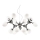 Ideal Lux - Lestenec na kablu NODI 15xE14/28W/230V premer 105 cm sijajni krom/bela