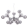 Ideal Lux - Lestenec na kablu NODI 15xE14/28W/230V, premer 105 cm, sijajni krom