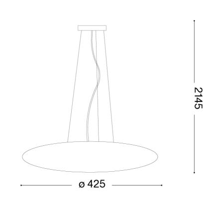 Ideal Lux - Lestenec na kablu SMARTIES 3xE27/42W/230V premer 42,5 cm bela