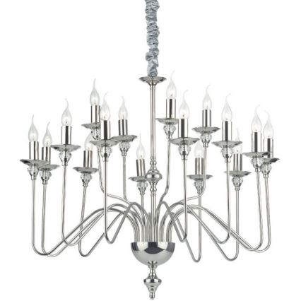 Ideal Lux - Lestenec na verigi ARTU 16xE14/40W/230V pr. 90 cm sijajni krom