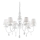 Ideal Lux - Lestenec na verigi BLANCHE 6xE14/40W/230V pr. 75 cm bela