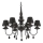 Ideal Lux - Lestenec na verigi BLANCHE 6xE14/4W/230V pr. 75 cm črna