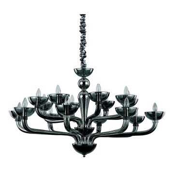 Ideal Lux - Lestenec na verigi CASANOVA 16xE14/40W/230V pr. 120 cm siva