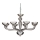 Ideal Lux - Lestenec na verigi CASANOVA 8xE14/40W/230V pr. 88 cm siva