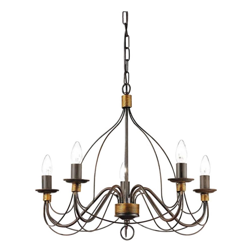 Ideal Lux - Lestenec na verigi CORTE 5xE14/40W/230V pr. 54 cm baker