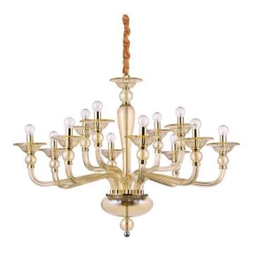 Ideal Lux - Lestenec na verigi DANIELI 12xE14/40W/230V pr. 94 cm medenina