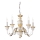 Ideal Lux - Lestenec na verigi FIRENZE 5xE14/40W/230V pr. 55 cm bela/zlata