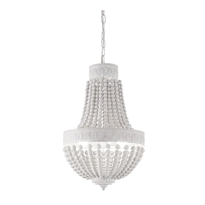 Ideal Lux - Lestenec na verigi MONET 5xE14/40W/230V pr. 40 cm konoplja/bela