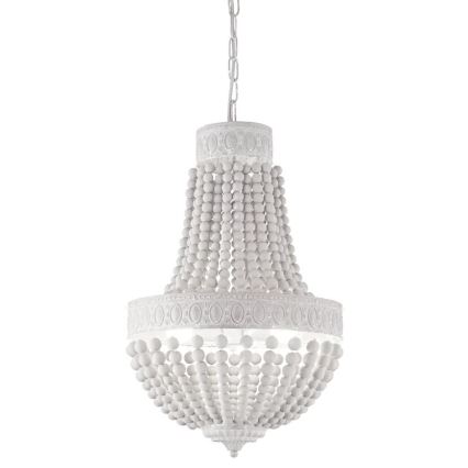 Ideal Lux - Lestenec na verigi MONET 6xE14/40W/230V pr. 50 cm konoplja/bela