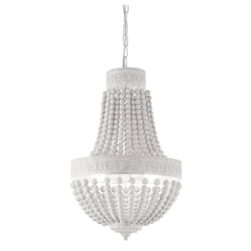 Ideal Lux - Lestenec na verigi MONET 6xE14/40W/230V pr. 50 cm konoplja/bela
