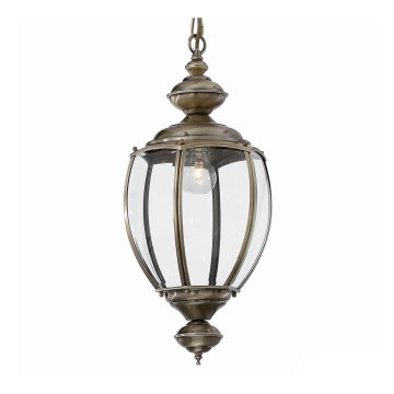 Ideal Lux - Lestenec na verigi NORMA 1xE27/60W/230V Ø 25 cm bronast