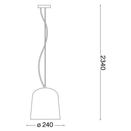 Ideal Lux - Lestenec na vrvici BISTRO 1xE27/60W/230V pr. 24 cm prozorna
