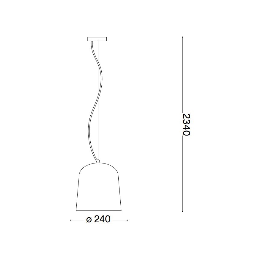 Ideal Lux - Lestenec na vrvici BISTRO 1xE27/60W/230V pr. 24 cm prozorna