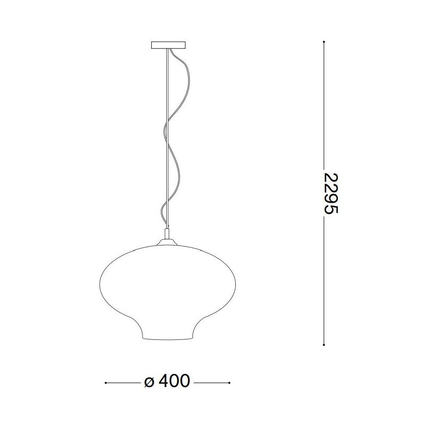 Ideal Lux - Lestenec na vrvici BISTRO 1xE27/60W/230V pr. 40 cm dimna