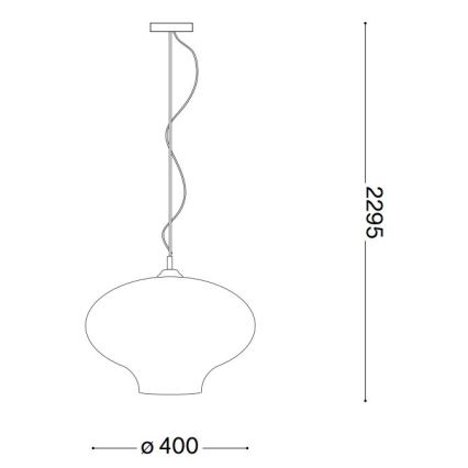 Ideal Lux - Lestenec na vrvici BISTRO 1xE27/60W/230V pr. 40 cm prozorna