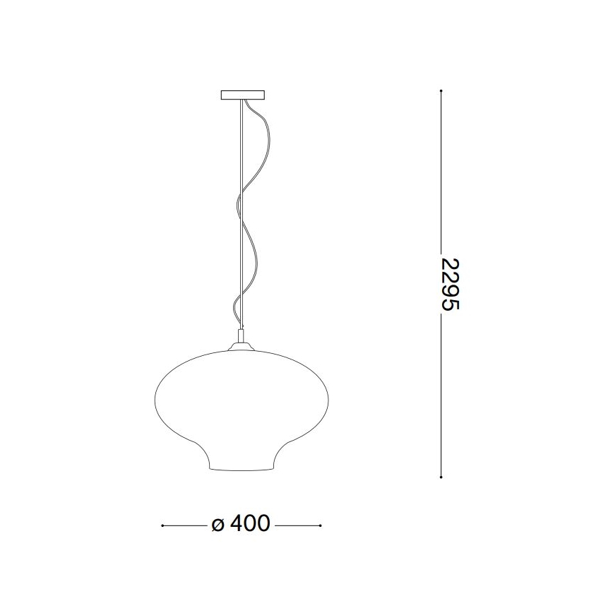 Ideal Lux - Lestenec na vrvici BISTRO 1xE27/60W/230V pr. 40 cm prozorna