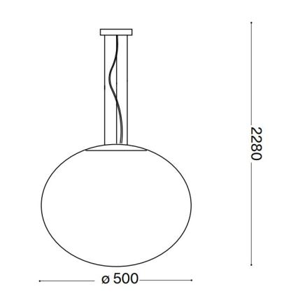 Ideal Lux - Lestenec na vrvici CANDY 1xE27/42W/230V pr. 50 cm bela