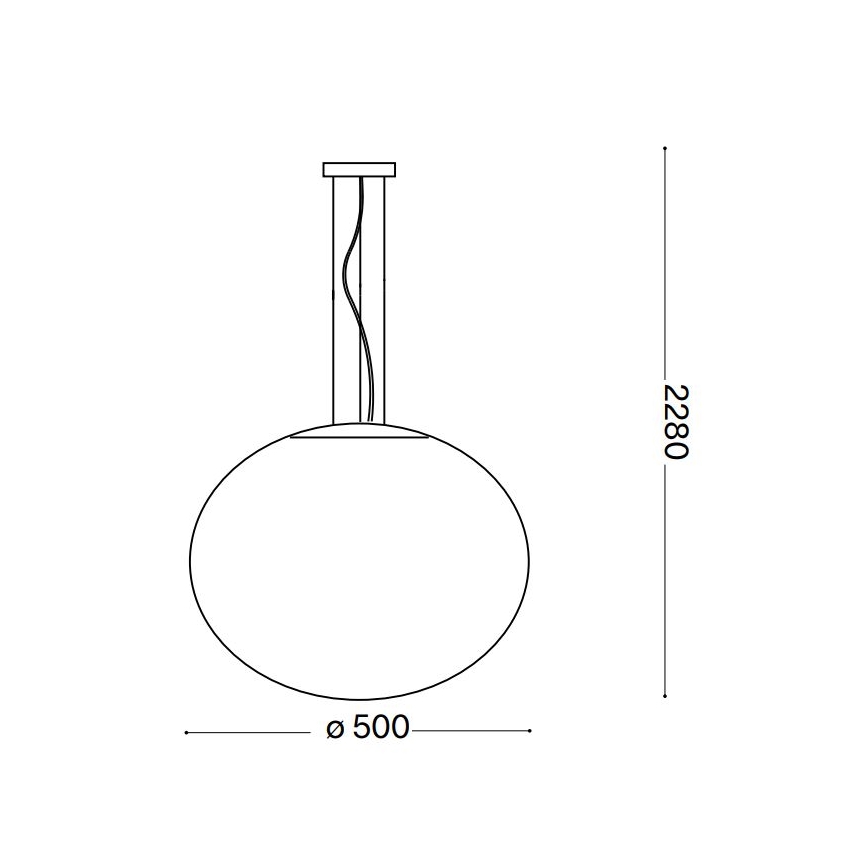 Ideal Lux - Lestenec na vrvici CANDY 1xE27/42W/230V pr. 50 cm bela