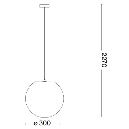 Ideal Lux - Lestenec na vrvici CARTA 1xE27/25W/230V pr. 30 cm bela