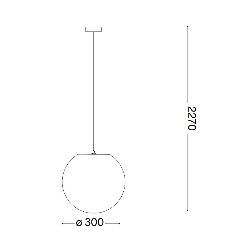 Ideal Lux - Lestenec na vrvici CARTA 1xE27/25W/230V pr. 30 cm bela