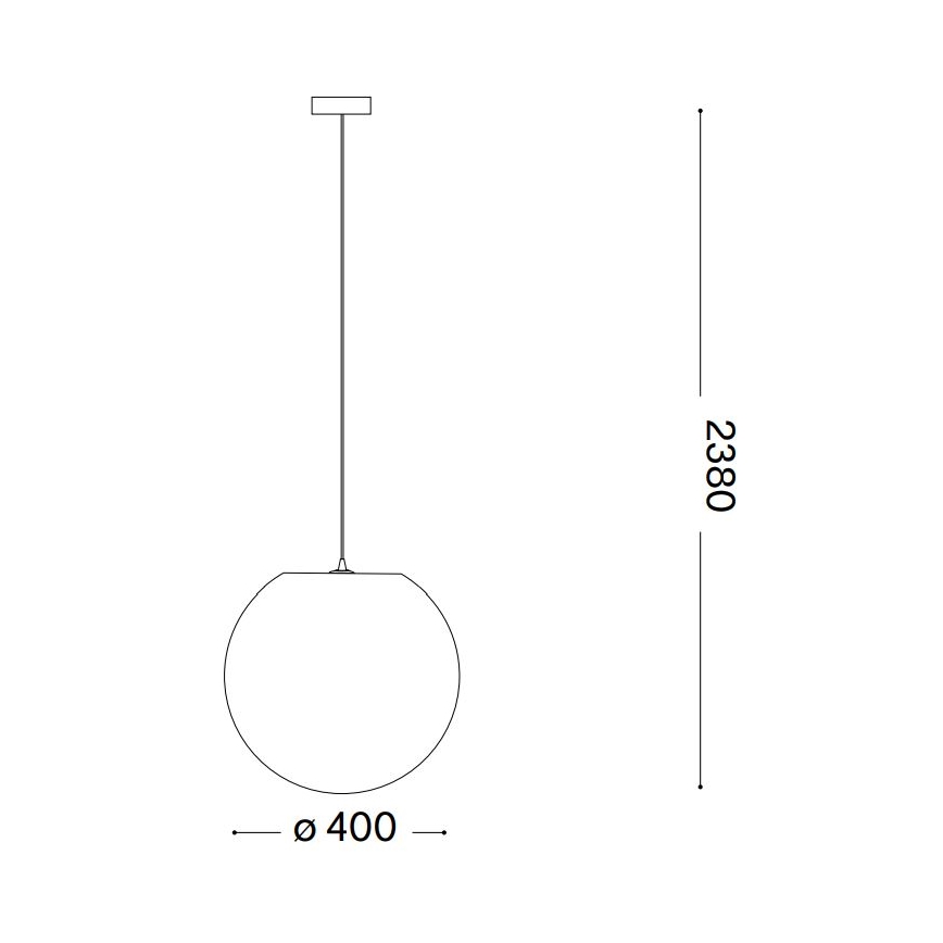 Ideal Lux - Lestenec na vrvici CARTA 1xE27/25W/230V pr. 40 cm bela