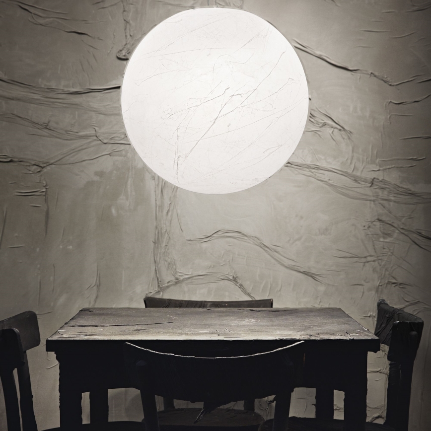 Ideal Lux - Lestenec na vrvici CARTA 1xE27/25W/230V pr. 50 cm bela