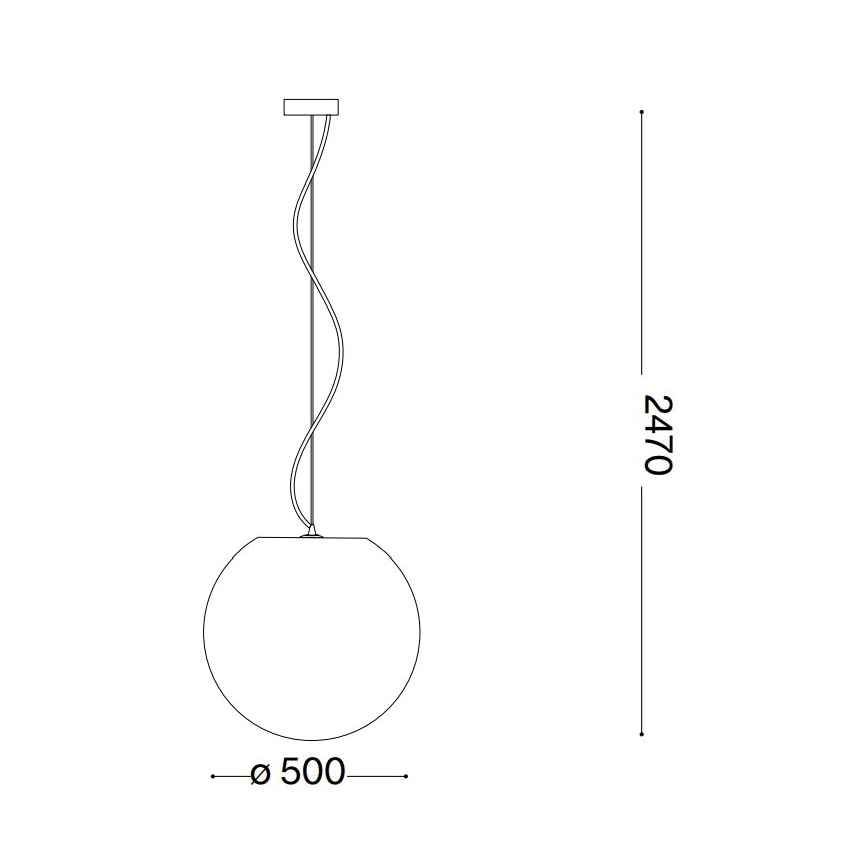 Ideal Lux - Lestenec na vrvici CARTA 1xE27/25W/230V pr. 50 cm bela