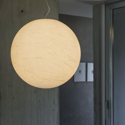 Ideal Lux - Lestenec na vrvici CARTA 1xE27/25W/230V pr. 50 cm bela