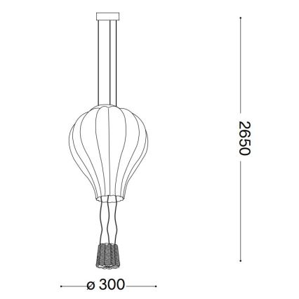 Ideal Lux - Lestenec na vrvici DREAM BIG 1xE27/42W/230V pr. 30 cm