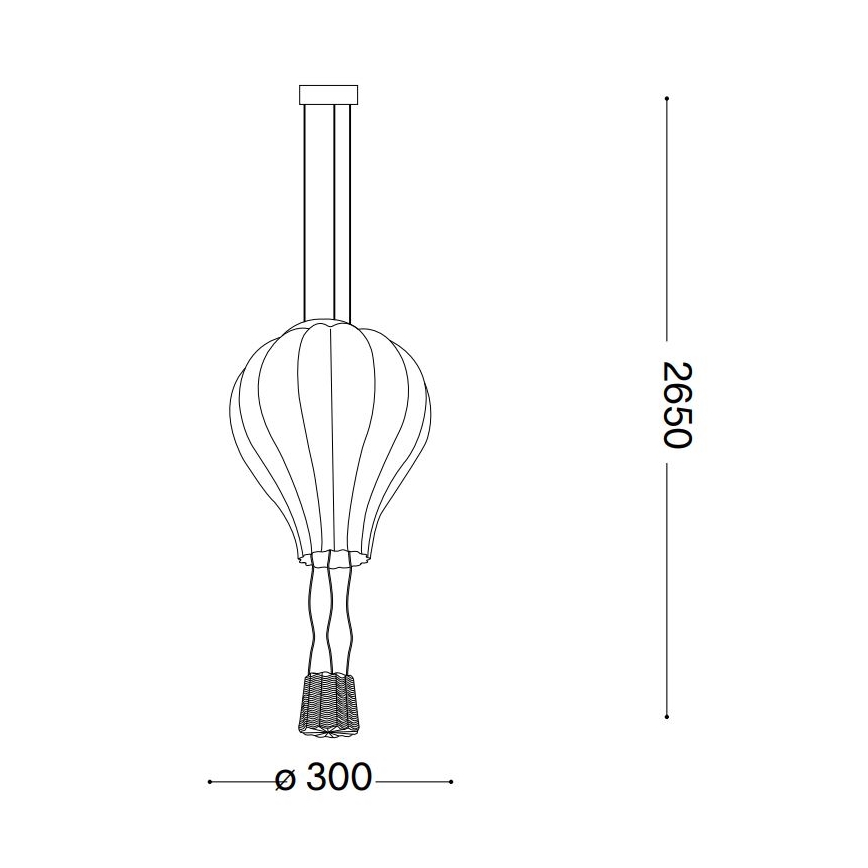 Ideal Lux - Lestenec na vrvici DREAM BIG 1xE27/42W/230V pr. 30 cm