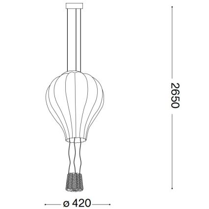 Ideal Lux - Lestenec na vrvici DREAM BIG 1xE27/42W/230V pr. 42 cm