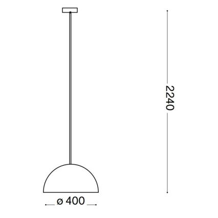 Ideal Lux - Lestenec na vrvici FOLK 1xE27/60W/230V pr. 40 cm rjava