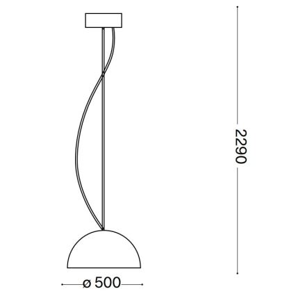 Ideal Lux - Lestenec na vrvici FOLK 1xE27/60W/230V pr. 50 cm rjava