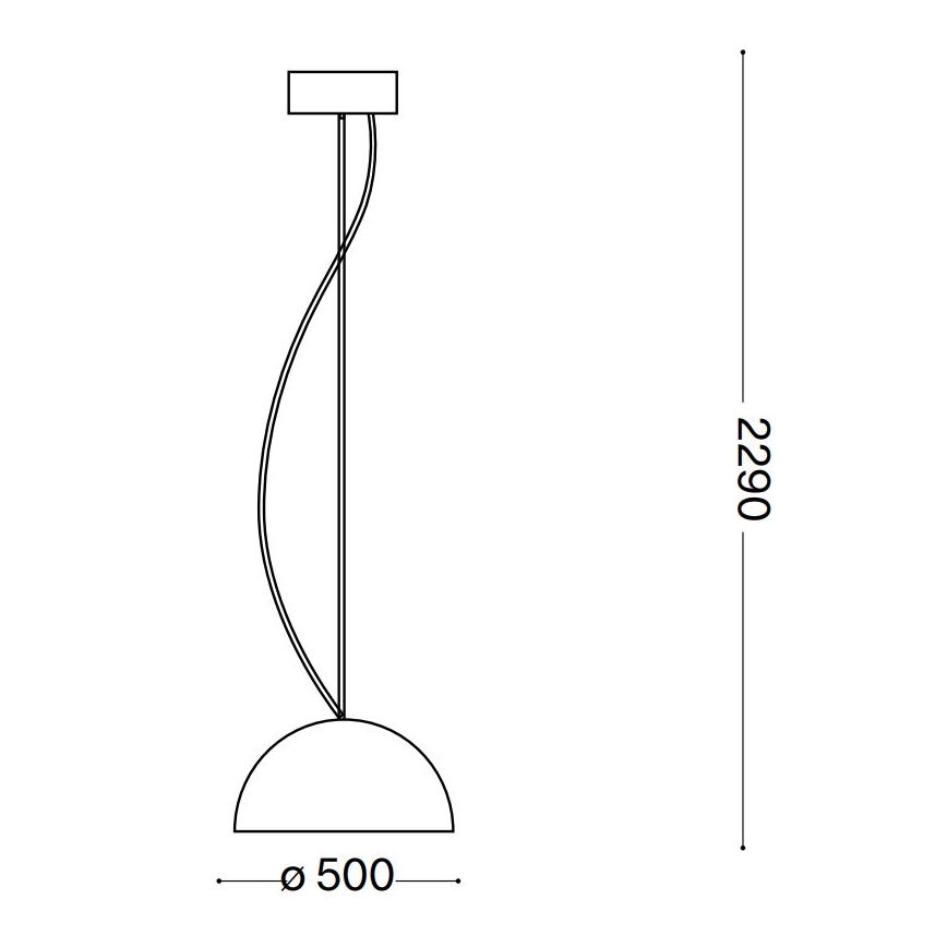 Ideal Lux - Lestenec na vrvici FOLK 1xE27/60W/230V pr. 50 cm rjava