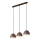 Ideal Lux - Lestenec na vrvici FOLK 3xE27/60W/230V rjava