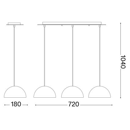 Ideal Lux - Lestenec na vrvici FOLK 3xE27/60W/230V rjava