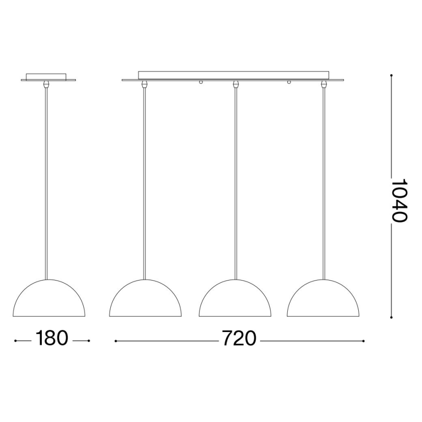 Ideal Lux - Lestenec na vrvici FOLK 3xE27/60W/230V rjava