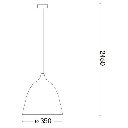 Ideal Lux - Lestenec na vrvici HAUNT 1xE27/60W/230V pr. 35 cm bež