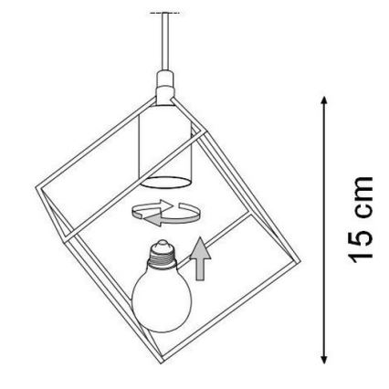 Ideal Lux - Lestenec na vrvici ICE 5xE27/60W/230V pr. 50 cm bela