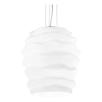 Ideal Lux - Lestenec na vrvici KARMA 1xE27/60W/230V pr. 38 cm bela