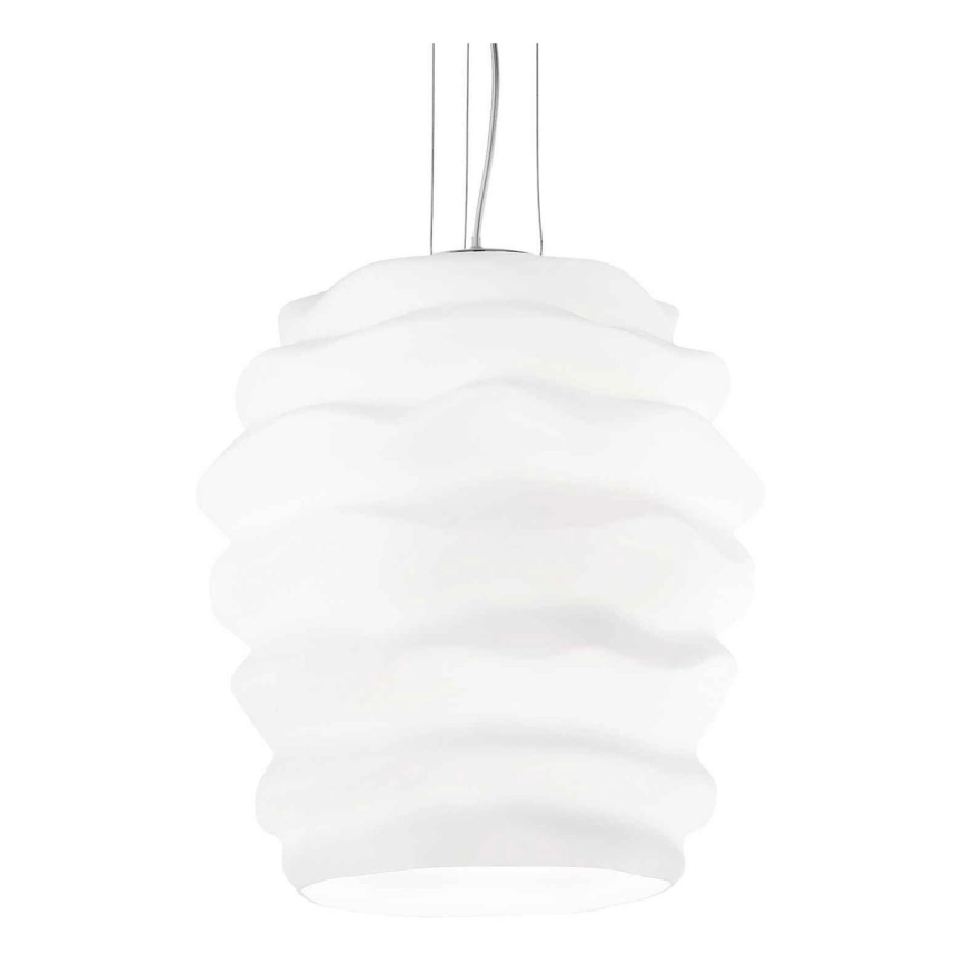 Ideal Lux - Lestenec na vrvici KARMA 1xE27/60W/230V pr. 38 cm bela