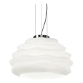 Ideal Lux - Lestenec na vrvici KARMA 1xE27/60W/230V pr. 39 cm bela