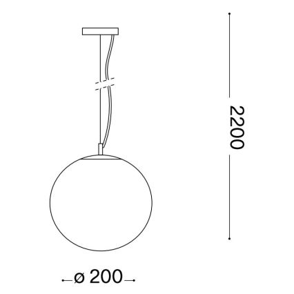 Ideal Lux - Lestenec na vrvici MAPA 1xE27/42W/230V pr. 20 cm siva/dimna