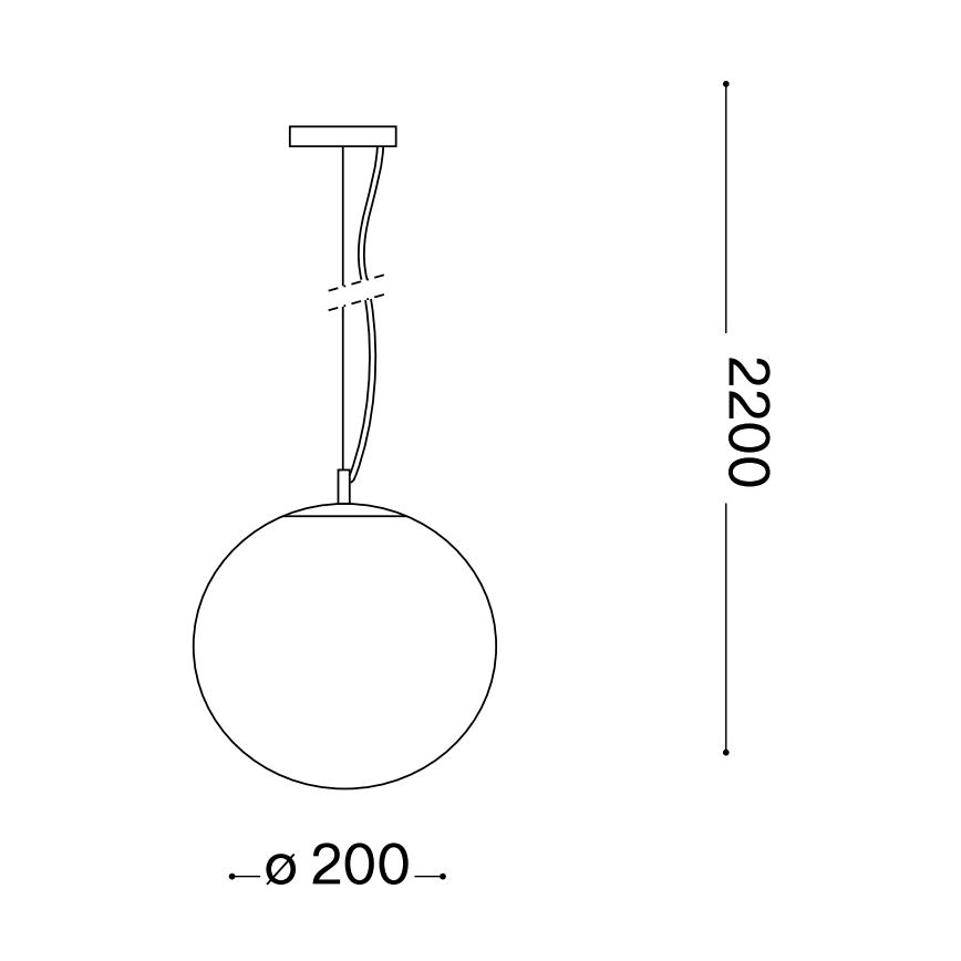 Ideal Lux - Lestenec na vrvici MAPA 1xE27/42W/230V pr. 20 cm siva/dimna