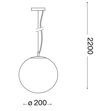 Ideal Lux - Lestenec na vrvici MAPA 1xE27/42W/230V pr. 20 cm zlata/dimna