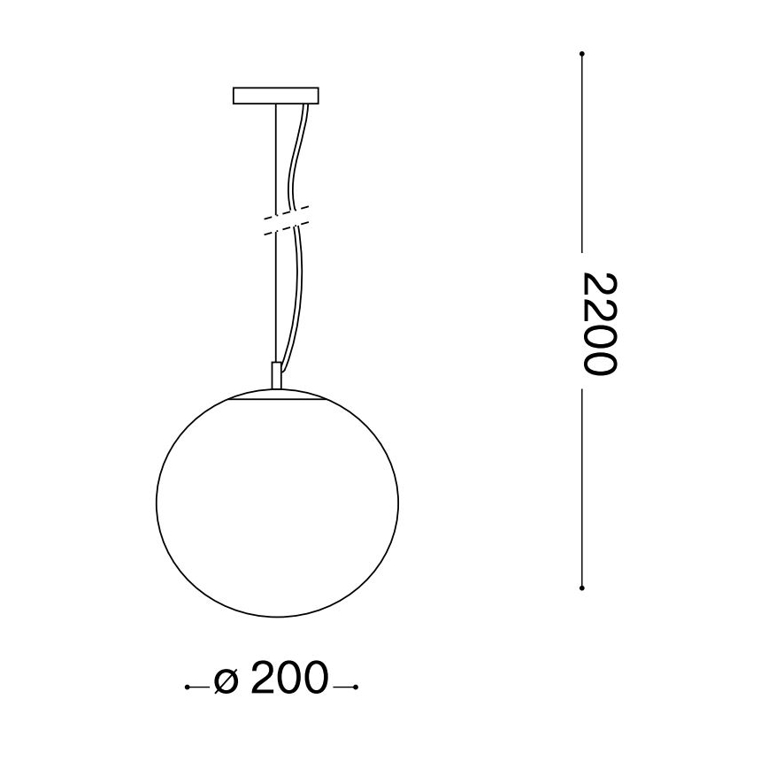 Ideal Lux - Lestenec na vrvici MAPA 1xE27/42W/230V pr. 20 cm zlata/dimna