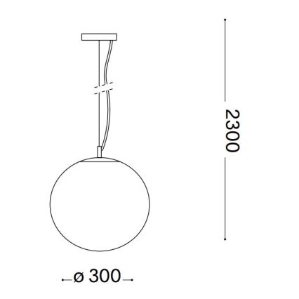 Ideal Lux - Lestenec na vrvici MAPA 1xE27/42W/230V pr. 30 cm prozorna