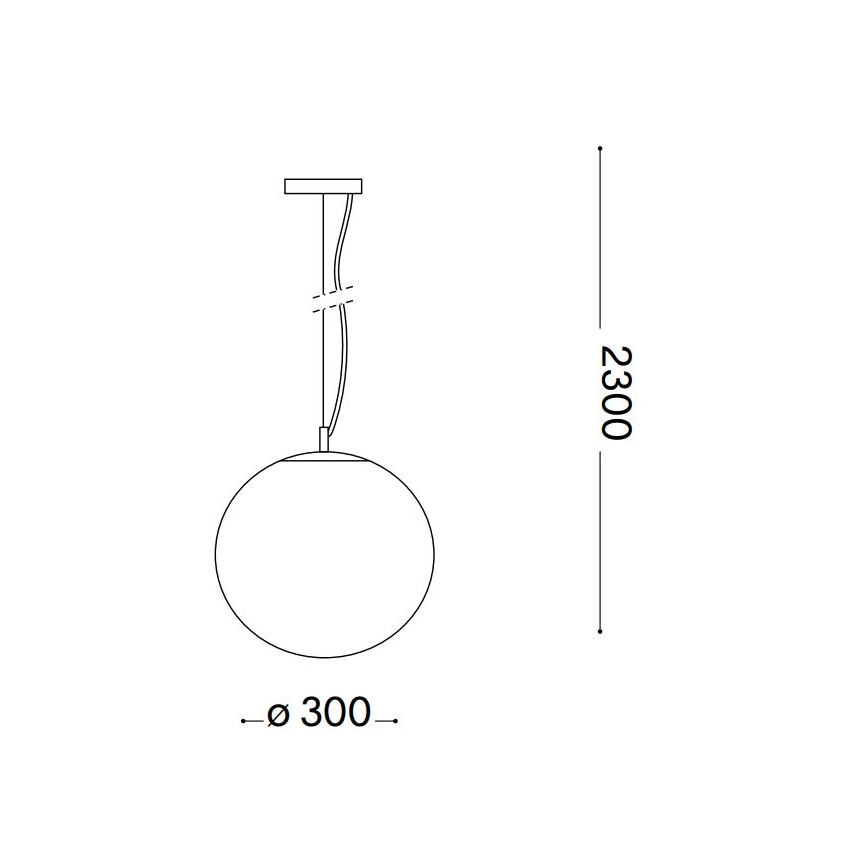 Ideal Lux - Lestenec na vrvici MAPA 1xE27/42W/230V pr. 30 cm prozorna