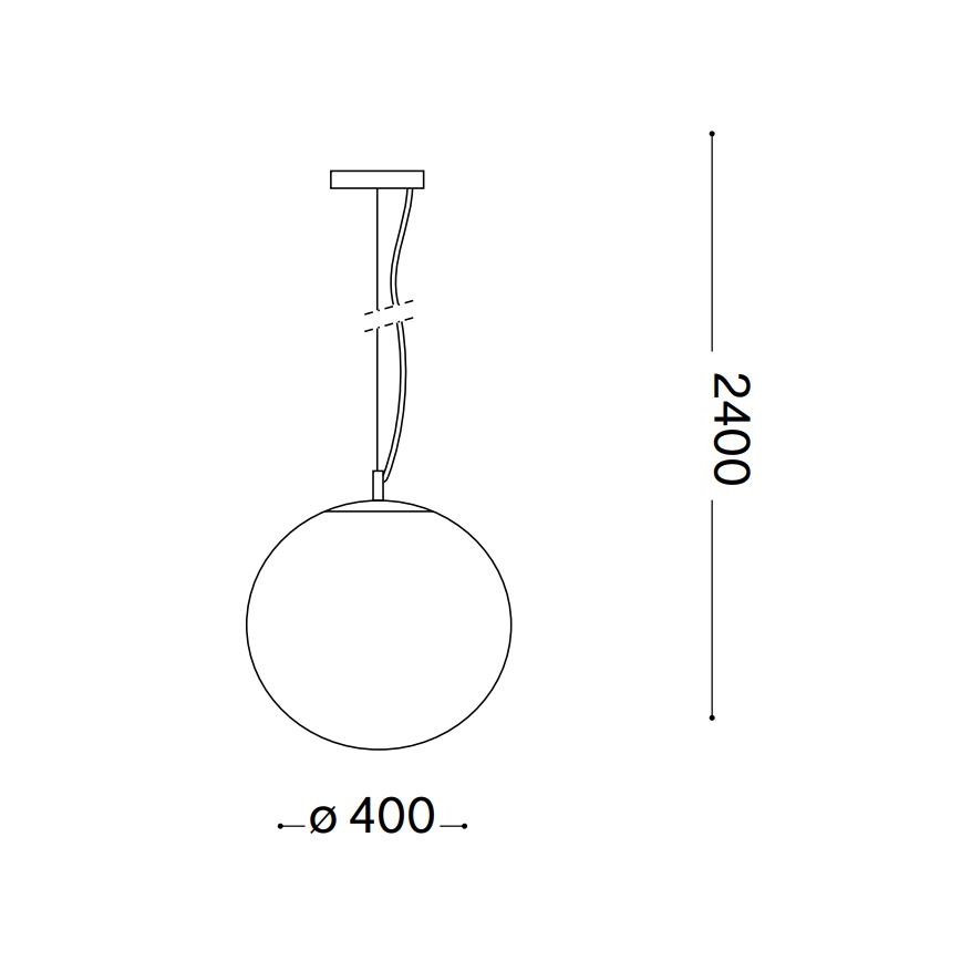 Ideal Lux - Lestenec na vrvici MAPA 1xE27/42W/230V pr. 40 cm zlata/dimna